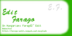 edit farago business card